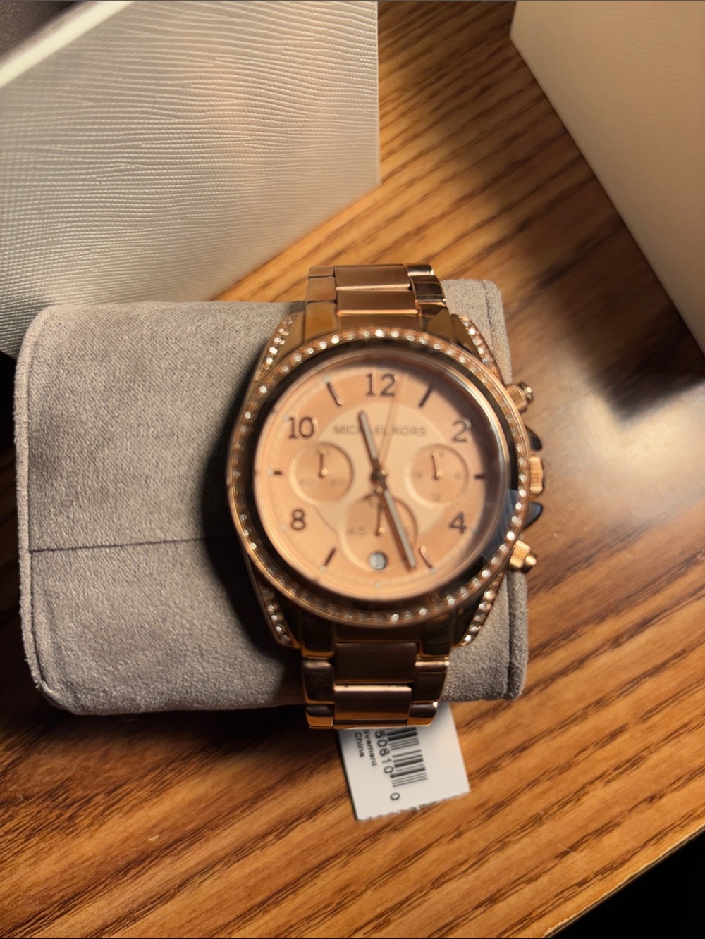 Michael Kors Rose Gold Crystal Accent Bracelet Watch - Picture 6 of 6